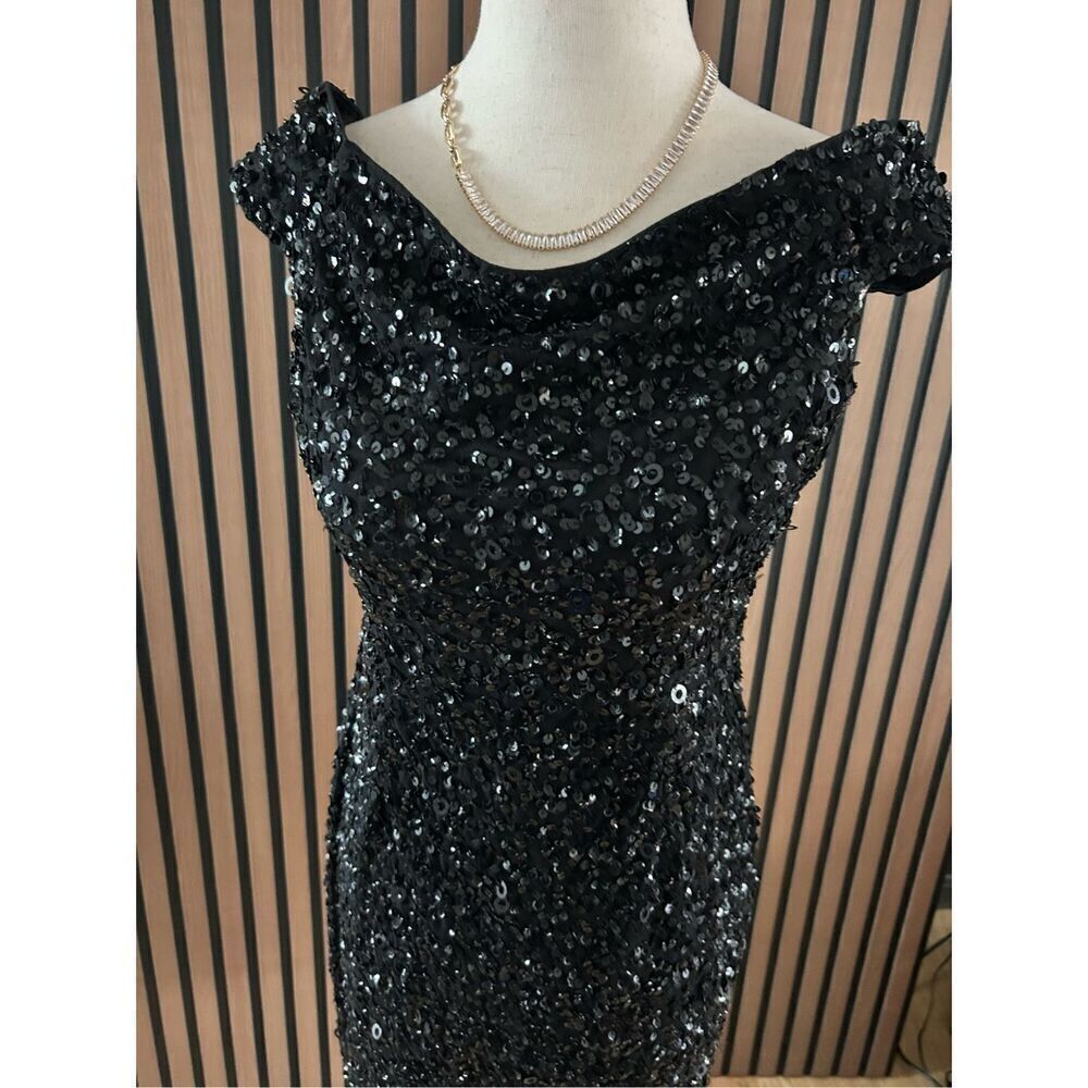 Andrianna Pappel black sexy going out dress wedding guest size 4